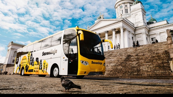 Finnish bus company offers bus passengers low emission travel with Green Journey.
